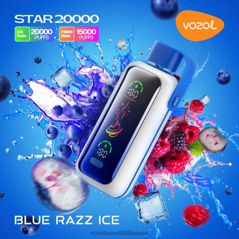 VOZOL Vape Kaina - mėlynas razz ledas VOZOL STAR 20 000 HD8TF4 VOZOL Vape Kaina - mėlynas razz ledas VOZOL STAR 20 000 HD8TF4