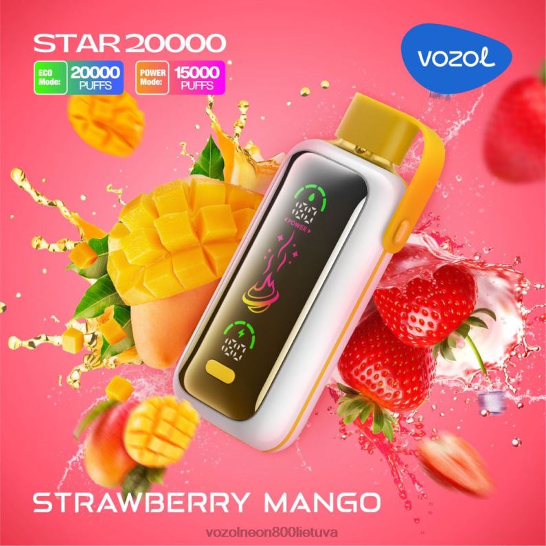 VOZOL Vape Lietuva - braškių mango VOZOL STAR 20 000 HD8TF1 VOZOL Vape Lietuva - braškių mango VOZOL STAR 20 000 HD8TF1